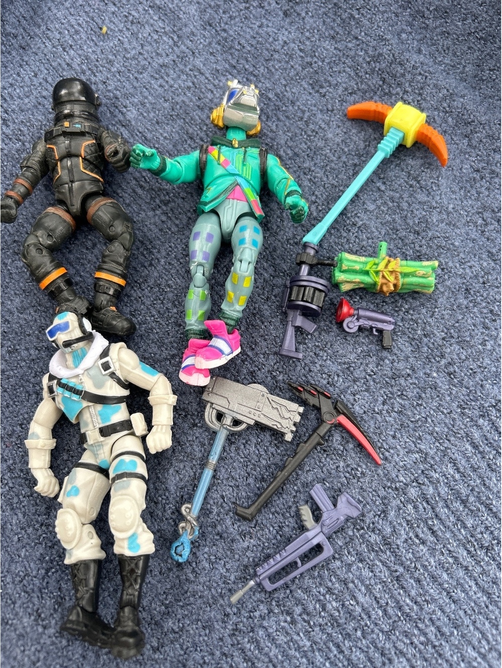 Fortnite Action Figure Set with Accessories - 3 Figures and Weapons